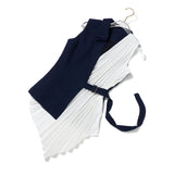 25 New Splicing Fold Design Irregular Hem Can Be Buckled Buckle Top Vest Coat Female QD780 HZ1208