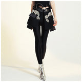 25 New High Street Tide Heavy Industry Nail Pin Bling Pu Buckle Waist Seal Skirt Female 1176 HZ1208