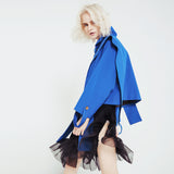 25 New Retro Tender Loose-Fitting Shoulders Long Ribbon Winding Short Coat QD876 HZ1208