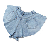 25 New Station Modeling Lotus Leaves Under The Broad Legs Denim Shorts Hot Pants Prosthetic Skirt 1305 HZ1208