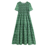 2025 Spring Women's Dress Tight Print Long Dress 9702 HZ1208