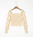 2025 Spring Pine Printed Long Sleeve Shirt 338 HZ1208