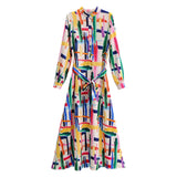 2025 Women's Tie-Dyeed Long-Sleeved Dress 9645 HZ1208