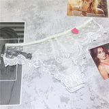 Love Lace Lady T-Shirt Lace Trousers Heart-Shaped Love Hanging Cotton Crotch Trousers Low-Waisted T-Trousers HZ1208