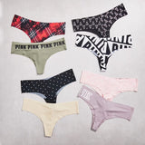 Non-Stained Lady T-Tong Trousers Round Lattice Letter Large-Size Female T-Trousers T-T-T-Pants HZ1208