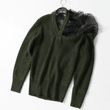 25 Autumn And Winter Belgian Personality Autumn And Winter Three-Dimensional Mesh Splicing Large Velvet Wool V Collared Sweater 1410 HZ1208