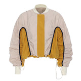 2025 Autumn And Winter Women's Clothing Niche Design Street Hit Color Drawstring Loose Casual Small Coat 1429 HZ1208