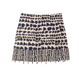 Spring New Beads Double Lint Print Skirt Mini-Skirt 9878124 HZ1208