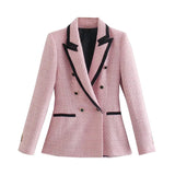 2025 Women's Pink Coarse-Spinning Suit Suit Suit Suit Suit Suit 8342 HZ1208