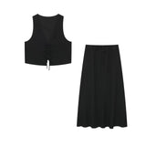 Summer New Texture Vest Top 8338772 Long Dress 4764409 HZ1208