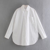 Spring And Summer 2025 New Ins14 Color Pocket Dress Women's Basic Long-Sleeved Shirt HZ1208