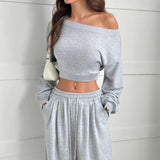 Women's Clothing 2025 Autumn And Winter New Fashion Tops Fit Casual Trousers Set HZ1208