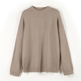 Lazy Soft-Gried Gray Sweater Woman 2025 Autumn And Winter Loose Thick Sheep Velvet Collar Knitted Shirt HZ1208