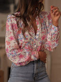 New Printed T-Shirt Long Sleeve Shirt Woman 2025 Spring/Summer Temperament Long-Sleeved Elegant Shirt HZ1208