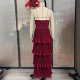 Sexy Women's New Breast-Laminated Folded Evening Dress Dress HZ1208