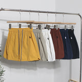 Design-Sensitive Niche Dress Half-Dress Woman Tight Waist A Trouser Skirt Open Fork Quick Dry Casual Skirt 8183 HZ1208