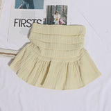 Sweet And Spicy Wind Wearing A Breast Vest Female Pressure Folded Word To Receive Waist Skirt Short Wrapped Chest-Clothed Backwear 8965 HZ1208