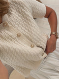Summer New Women's INS Burst Style Knitted Short-Sleeved Short-Sleeved Shirt HZ1208