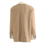 25 Autumn And Winter Multi-Buckle Heavy Industry Personality Color Color Coat Top Women Suit 1824 HZ1208