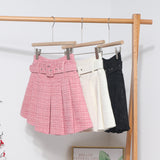 Autumn And Winter New Coarse Flowers Of The Hundred-Fold Skirt Pink Skirt High Waist Slim Skirt A Word Anti-Light Skirt 8211 HZ1208