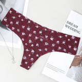 New Fabric!Dermeal Lace Comfortable Breathable Thin And Scarless Lady T-Shirt Trousers Heart-Shaped Rose Cherry Print Woman HZ1208