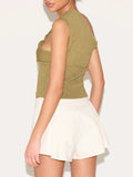 Personality Fish Bare Back One-Shoulder Vest Summer Must-Have Hottie Style Out Of The Street Sexy Simple Woman HZ1208