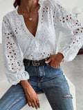 Spring/Summer 2025 Women's Clothing Button White Autumn Women's Shirt HZ1208