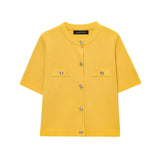 Z Spring 2025 New Women's Short-Sleeved Simple Fashion Knitted Jacket Skirt 1822025 1822025 HZ1208