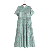 2025 Women's New Cotton-Print T-Shirt With Loose Cake Dress 8744 HZ1208