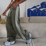 Personality Wind Side Striped Bump Color Splicing Jeans Belt Belt With Casual High-Rise Thin Loose Woman HZ1208