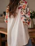 Women's 2025 Spring/Summer New Loose Long-Sleeved Digital Printed Shirt HZ1208