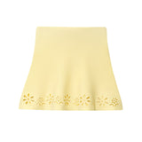 Z-Neck Wide Shoulder-Coat 3884009 Hollow Embroidered Knitted Miniskirt 3581010 HZ1208