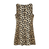Spring New Leopard Print Short Sleeveless Dress 3201140 HZ1208