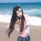 Summer Dopamine Wearing Sweet Hottie Small Coat Sling Design Small Love Cute Little Vest Girl Wear HZ1208