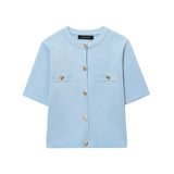 Women's Short-Sleeved Knitted Knitted Knitted Miniskirt HZ1208