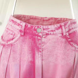 25 New Heavy-Work Washing Denim Long Skirt Personality 1664 HZ1208