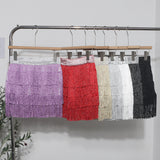 Shiny Tassel Dress Girl Autumn Design Small Babes Dance Irregular A Short Skirt 9039 HZ1208