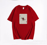 2025 New Cotton Short-Sleeved Top Small Print Collar T-Shirt Loose Soft Ins Women's Clothing HZ1208