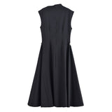 Spring New Niche Half-Necked Sleeveless Dress HZ1208