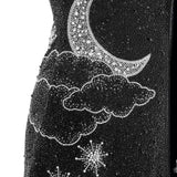 Sexy Women's New Slingless U-Necked Hot Diamond Shiny Miniskirt HZ1208