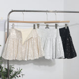 Ballet Style Glide Half-Dress Lumbar Buds Small Black Dress Anti-Light A Word Umbrella Skirt 8295 HZ1208