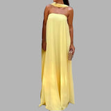 2025 Summer New Temperament Women's Collage Wrapped Breasts Sexy Party Dress HZ1208