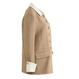 25 Autumn And Winter Multi-Buckle Heavy Industry Personality Color Color Coat Top Women Suit 1824 HZ1208