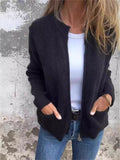 Autumn/Winter 2025 Explosion Fashion Casual Collar Zipper Jacket Loose Pocket Jacket Woman HZ1208