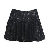 Ballet Style Glide Half-Dress Lumbar Buds Small Black Dress Anti-Light A Word Umbrella Skirt 8295 HZ1208