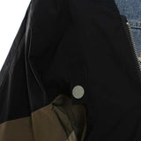 25 New Personality Niche Cowboy Splicing Colliding Color Loose-Fitting Version Of The Coat Baseball Uniform 1609 HZ1208