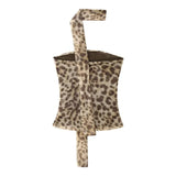 Spring 2025 New Women's Animal Print Pattern Net Tector-Smeared Tsets Half Dress HZ1208