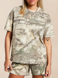 New Summer 2025 Summer Camouflage Shorts Comfortable Fashion Casual Two-Piece Women's Suit HZ1208