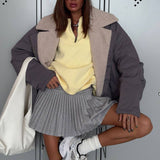 Hot Lamb Velvet Collar Jacket Loose Warm Work Clothes Baseball Uniform Autumn And Winter Sports A Hundred Cloth Women HZ1208