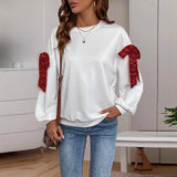 16551 # New Women's Temperament Long Sleeve Shirt Elegant Shirt HZ1208